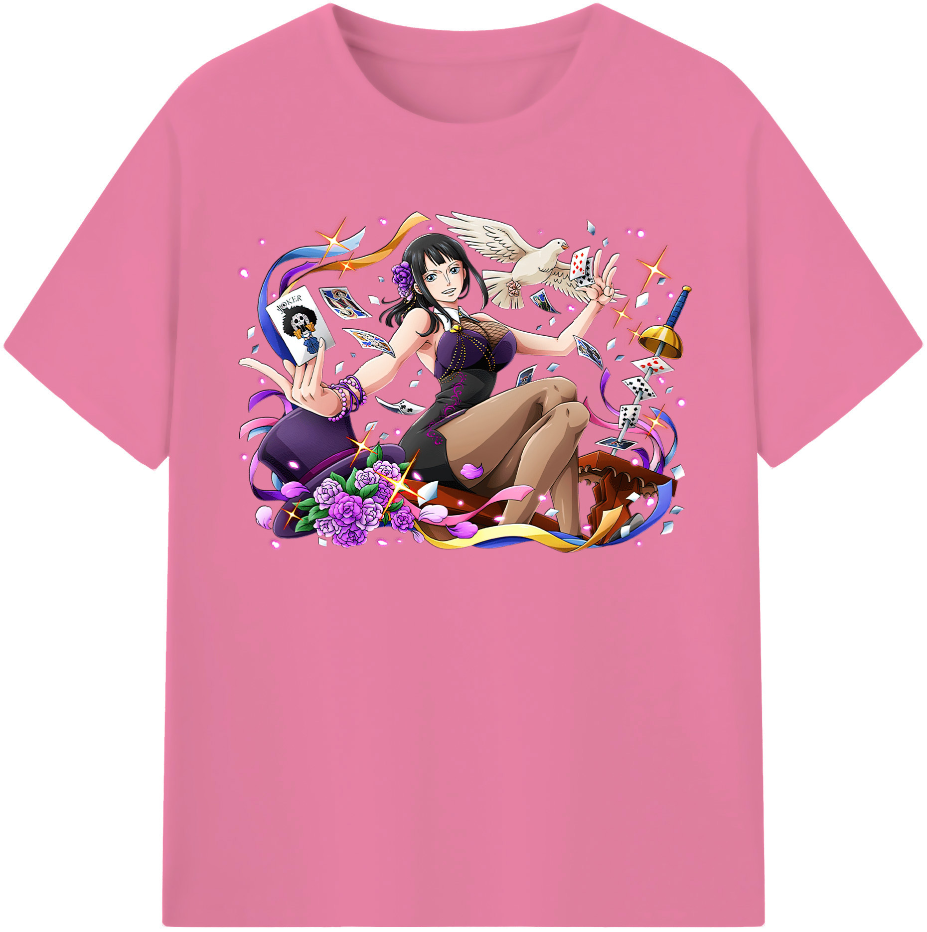 ワンピース ニコ・ロビン ONE PIECE Nico Robin 綿100％半袖Tシャツ（フロントプリント）